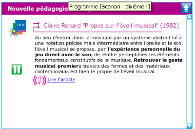 Enrichissement du son par d'autres médias (texte, images, etc.)